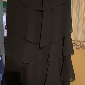 Womens ruffled little black dress